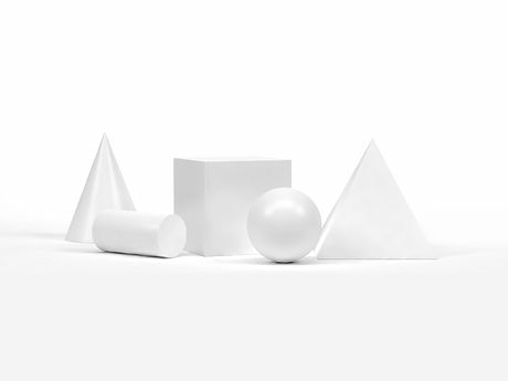 White geometrical Shapes