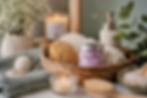 Bath and body treats with whipped soap, towels and spa accessories