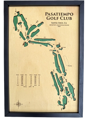 pasatiempo golf club custom wood map