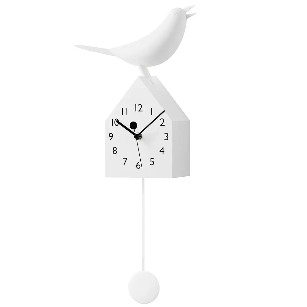 Miniature : Horloge cabane blanche