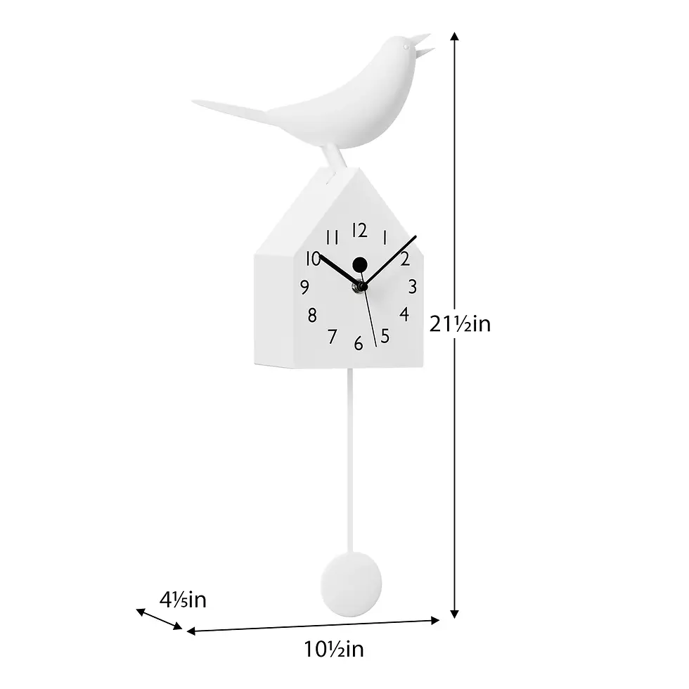 Miniature : Horloge cabane blanche