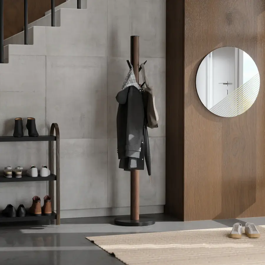 Thumbnail: FLAPPER - Coat rack with 9 folding hooks