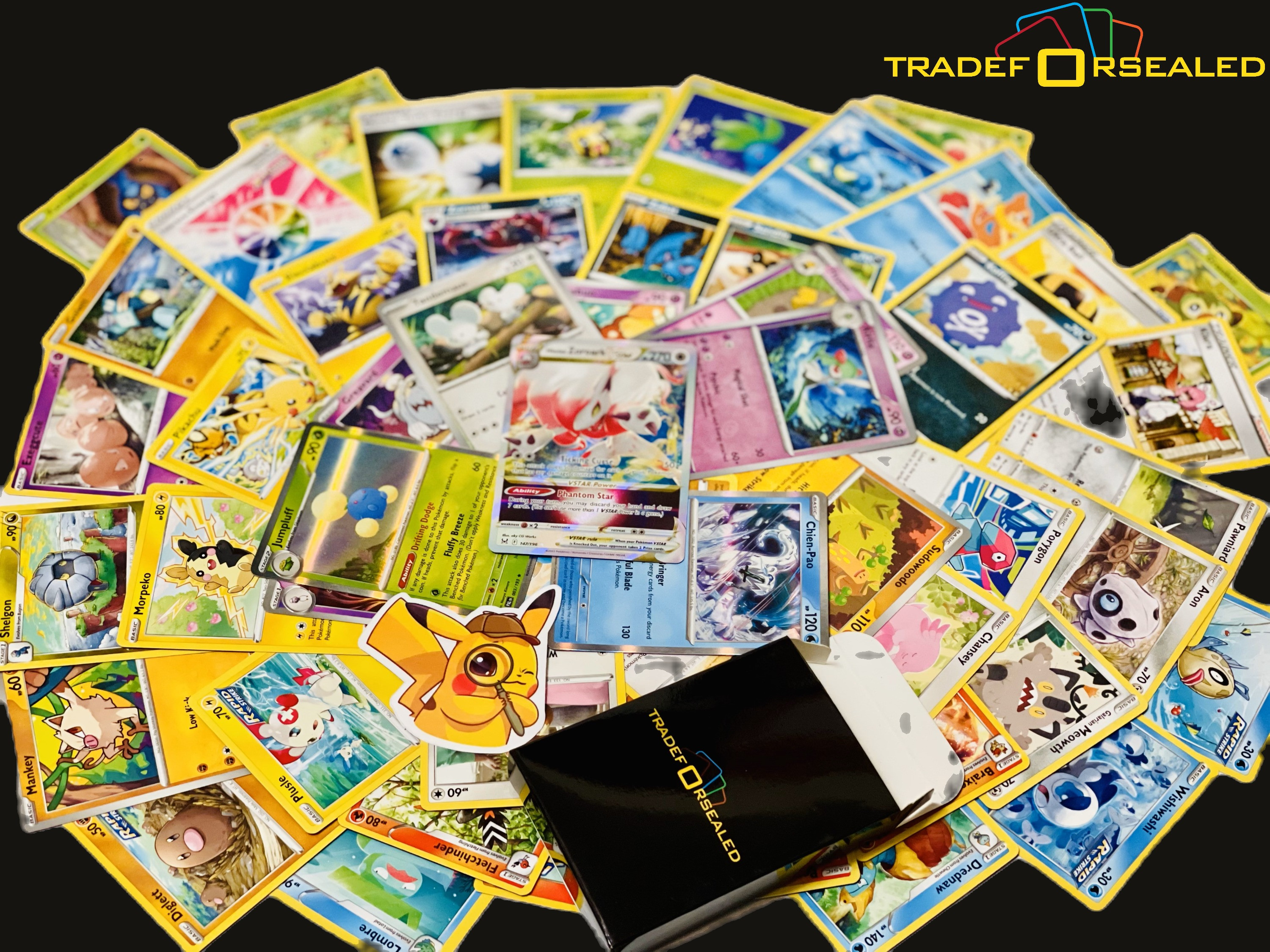 TRADEFORSEALED 50+ Pokémon Cards Bundle
