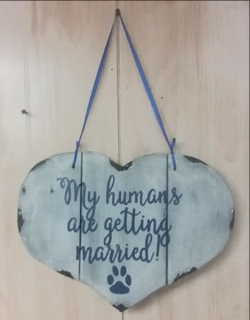 Thumbnail: Custom Heart Shaped Wood Sign