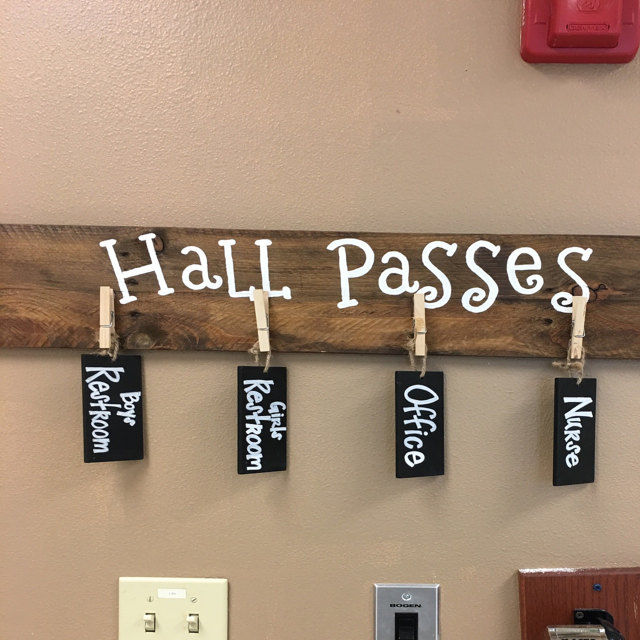 Hall Passes For Middle Or High School Classroom