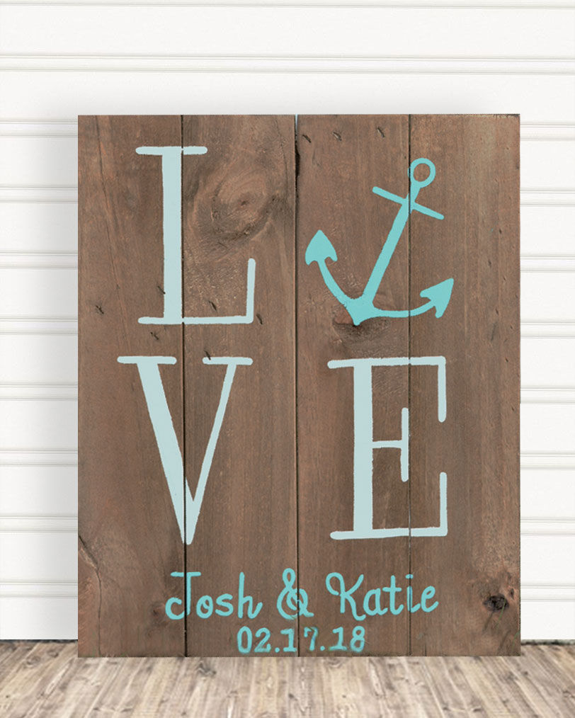 Love Anchor Pallet Wood Sign