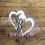 Thumbnail: Two Hearts Wedding Guest Book Alternative Wood Sign