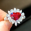 Thumbnail: Unheated Pigeon Blood Ruby Ring 2.16ct