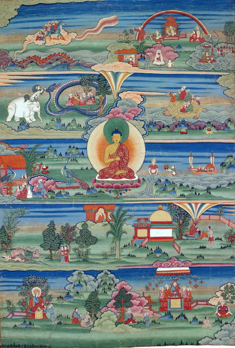 1280px-Bhutanese_painted_thanka_of_the_Jataka_Tales,_18th-19th_Century,_Phajoding_Gonpa,_T