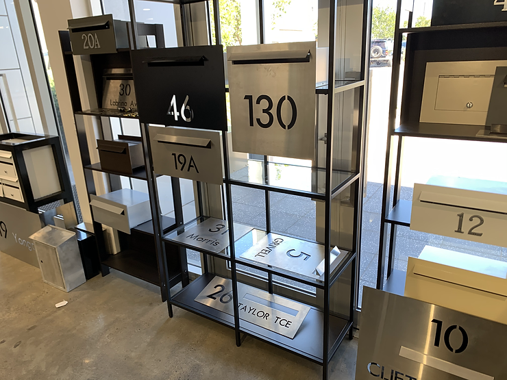 adelaide letterboxes showroom display
