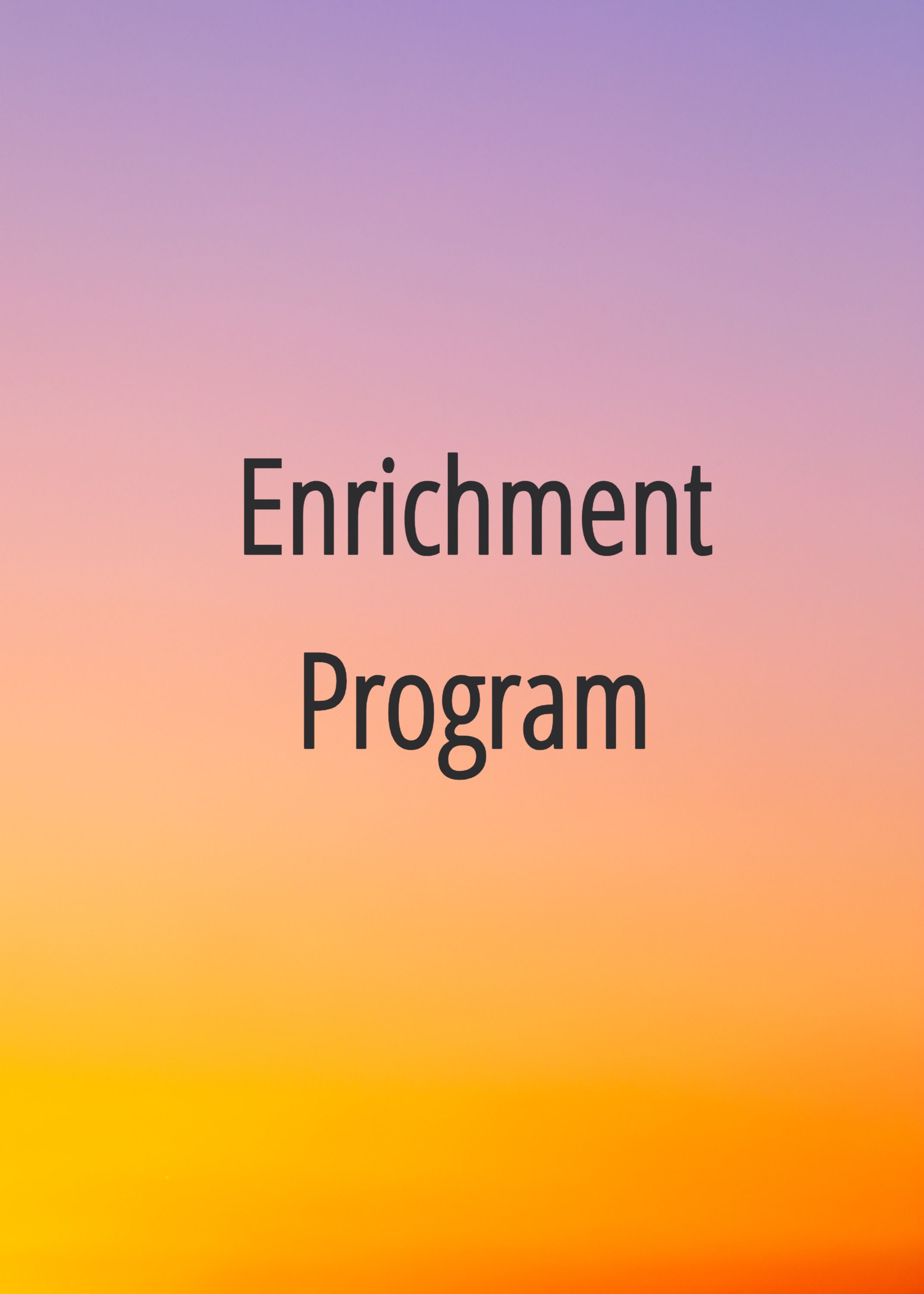 Enrichment Program