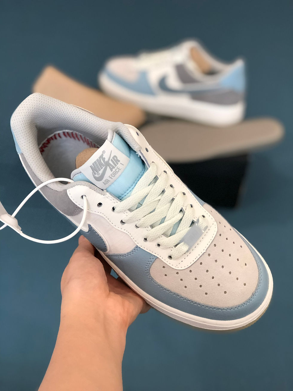 Thumbnail: W70 Nike AF1 Xanh Xám (Like Auth)