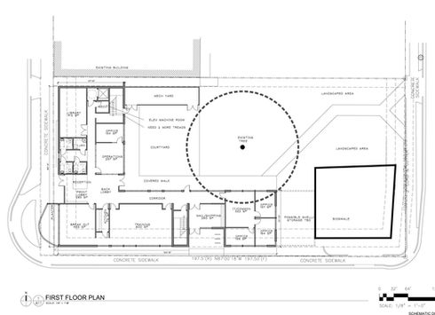First floor plan for an office building