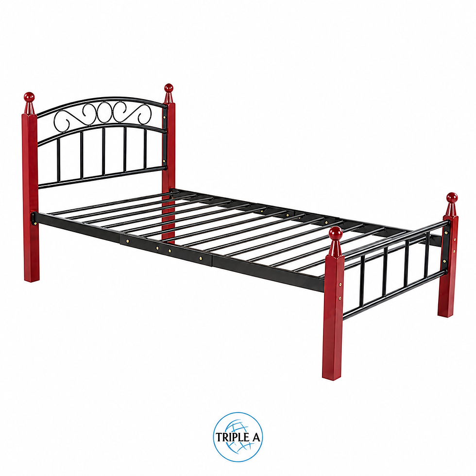 Miniatura: Cama de metal con madera Twin / Full / Queen