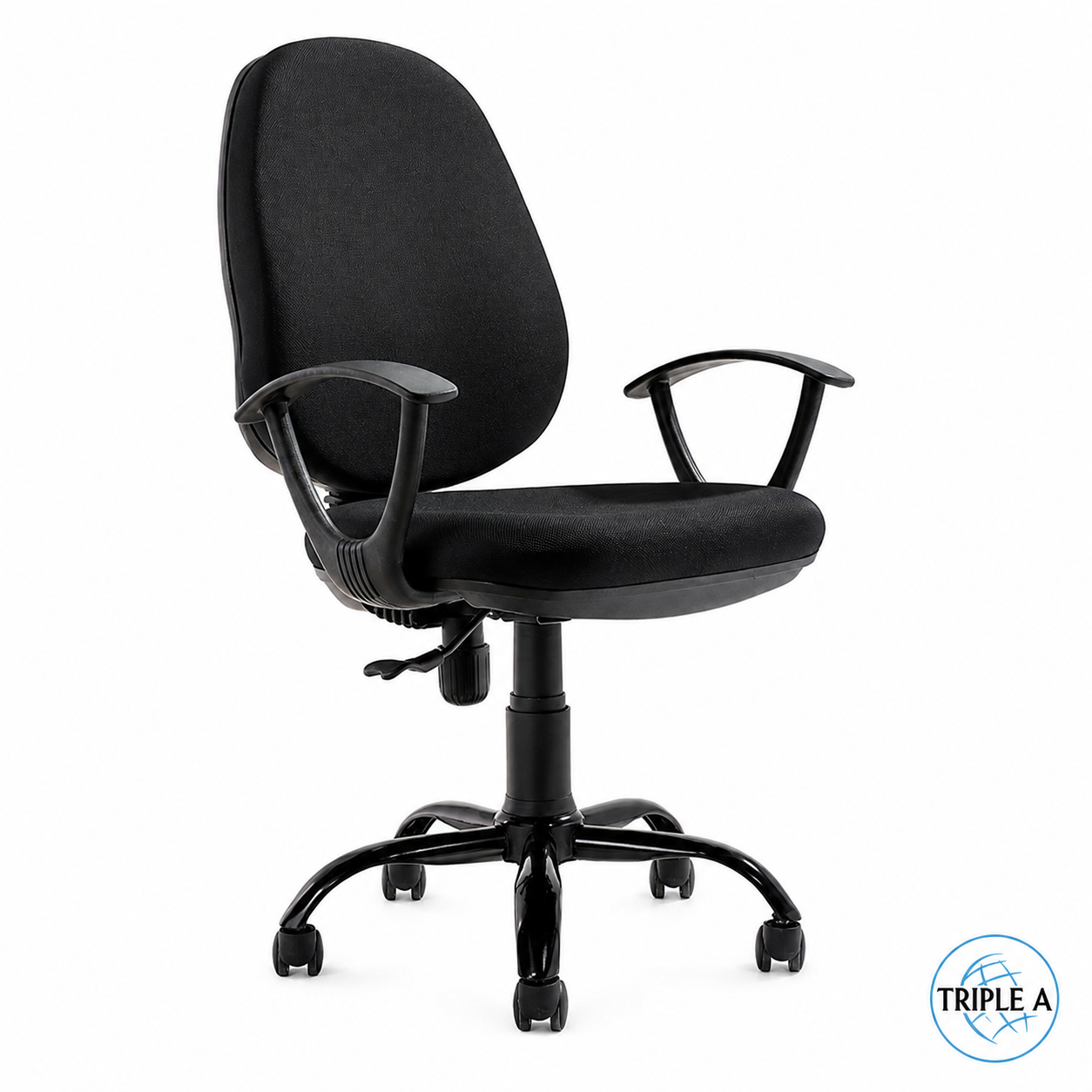 Silla secretaria con brazos fijos