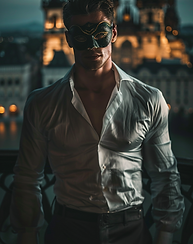 bitchqueenhsgirl_a_hot_man_in_a_mask_wearing_an_open_white_shir_8a7903d2-eba6-4174-86e1-3a