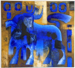 knupp gallery - fabricio lara - painting blue bull.jpeg
