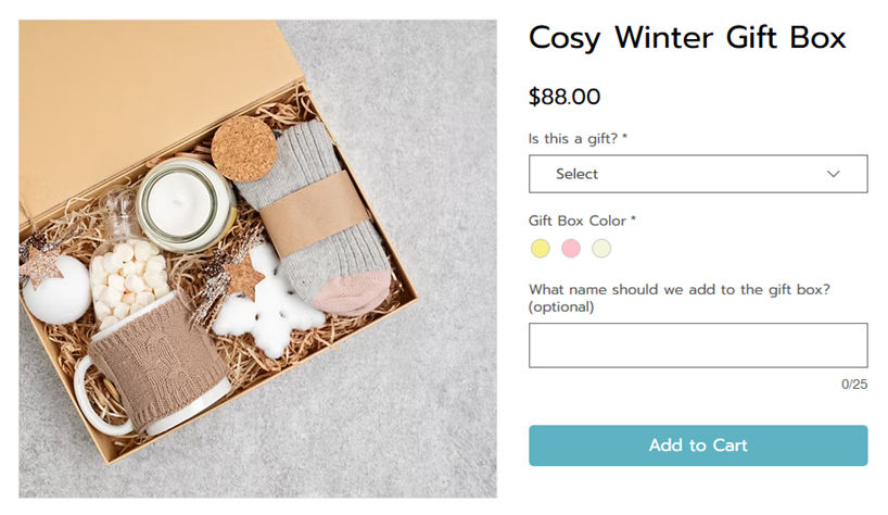 Wix Stores - Add product modifiers