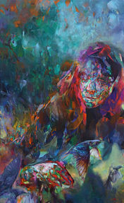 knupp gallery - pavel vasicek - obraz portret s ptackem.jpg