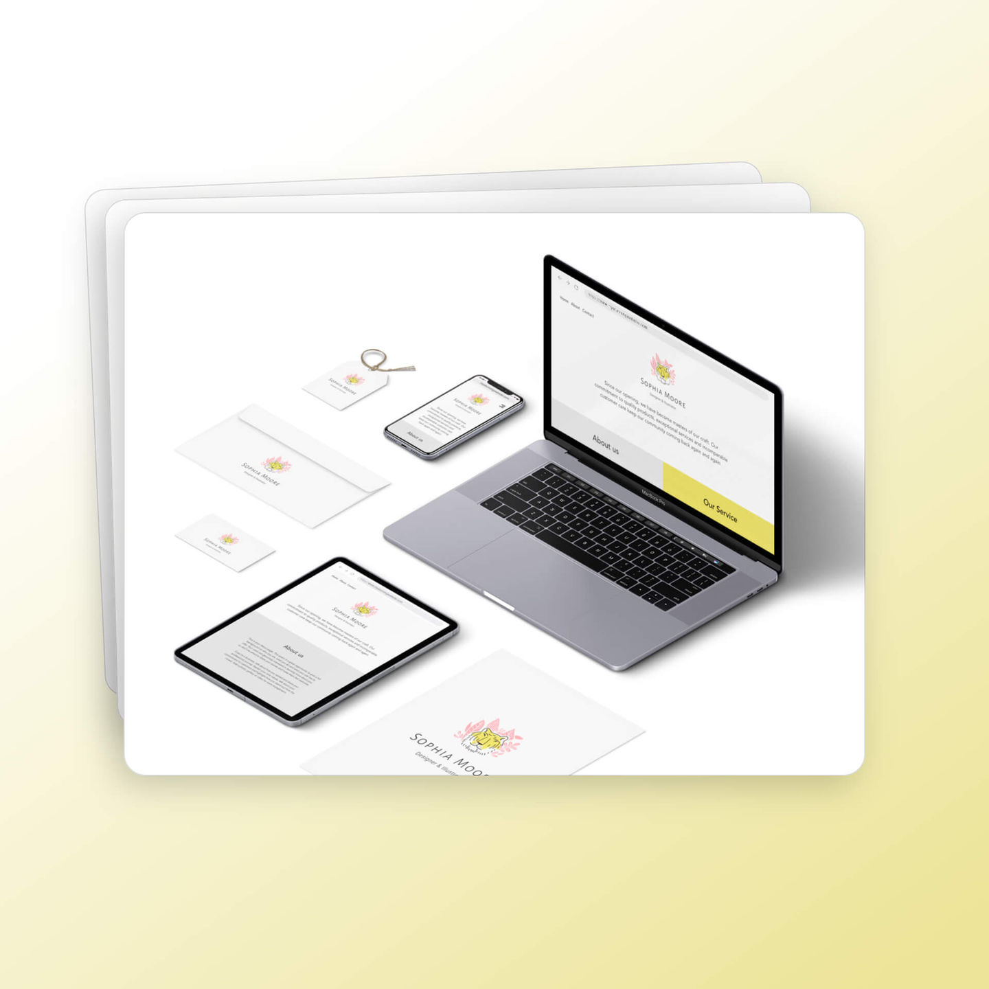 UON studio - Express Logo - branding mockups