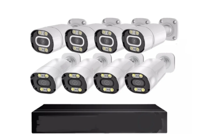 poe video nadzor set 8 kamera 5mp led svetla