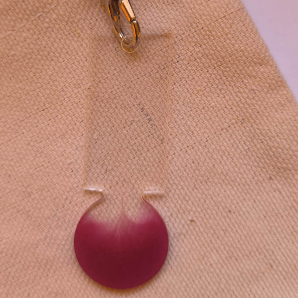 Miniatura: Porte-clés jeton de caddie carré mauve foncé