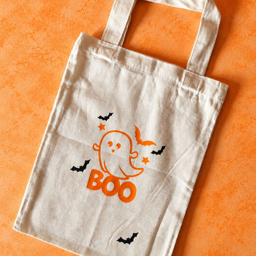 Mini tote bag (sac à bonbons) motif fantôme boo