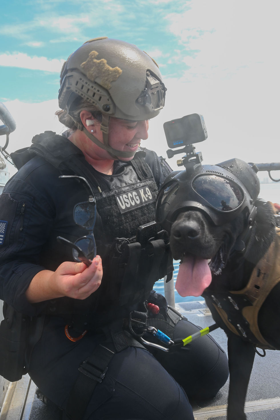 K-9 Lea, a 4-year-old Labrador retriever, serves as an explosive detection dog with the United States Coast Guard. [Photo by American Humane Society]