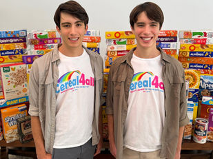 Twins lead Spring Cereal Drive with Boca Helping Hands