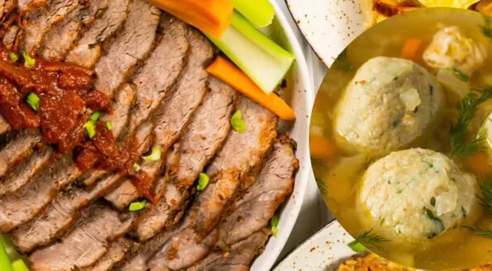 Beef brisket and matzo ball soup are included as part of the Passover Dinner Package offered by Doris Italian Market & Bakery. [Photo by Doris Italian Market & Bakery]