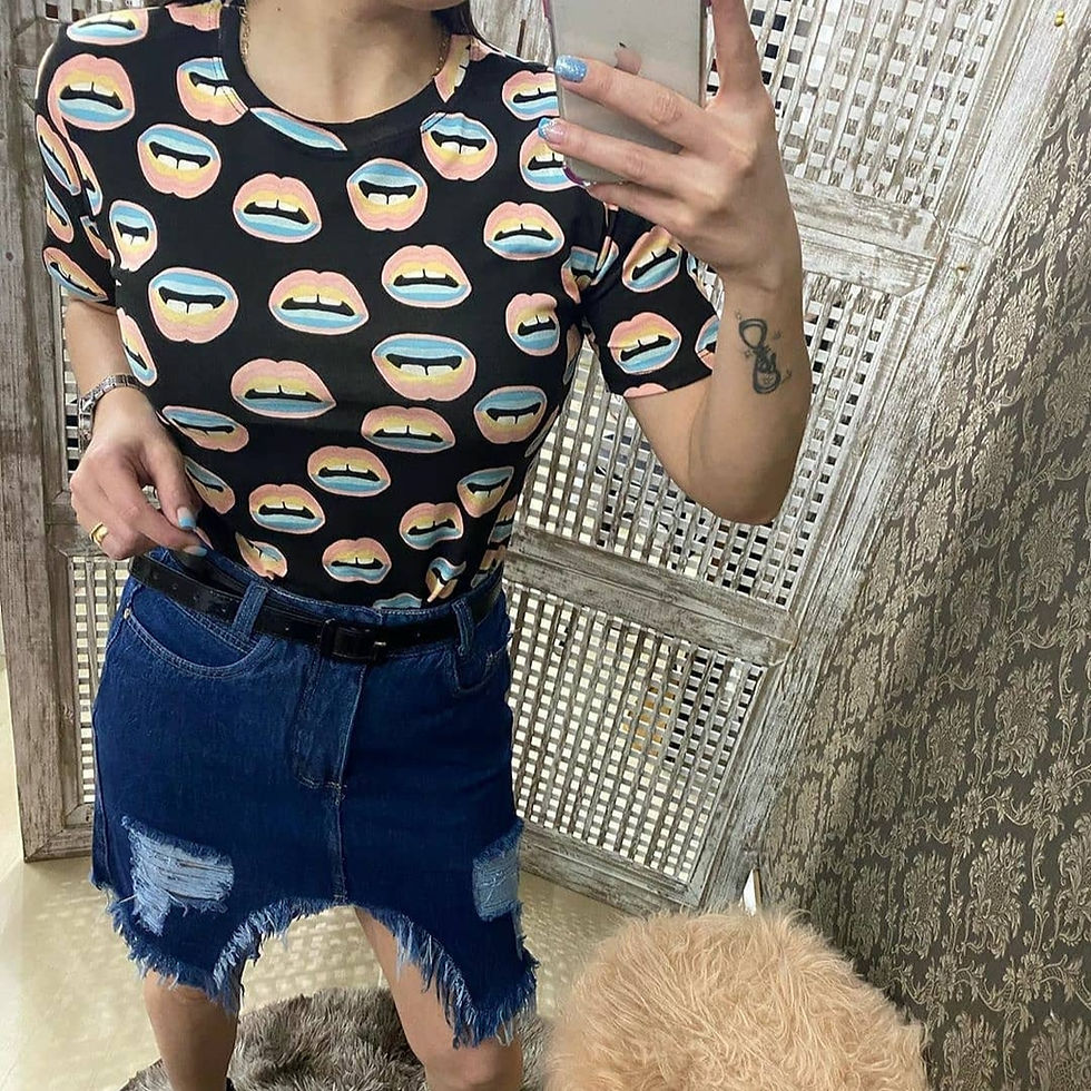 Miniatura: T-shirt  Estampa Bocas💟