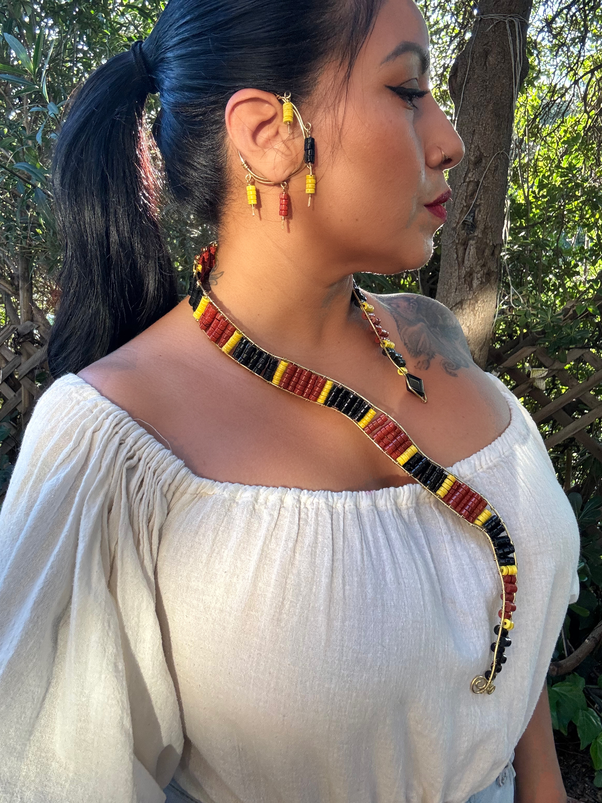 Xochilquetzal beaded coral snake 