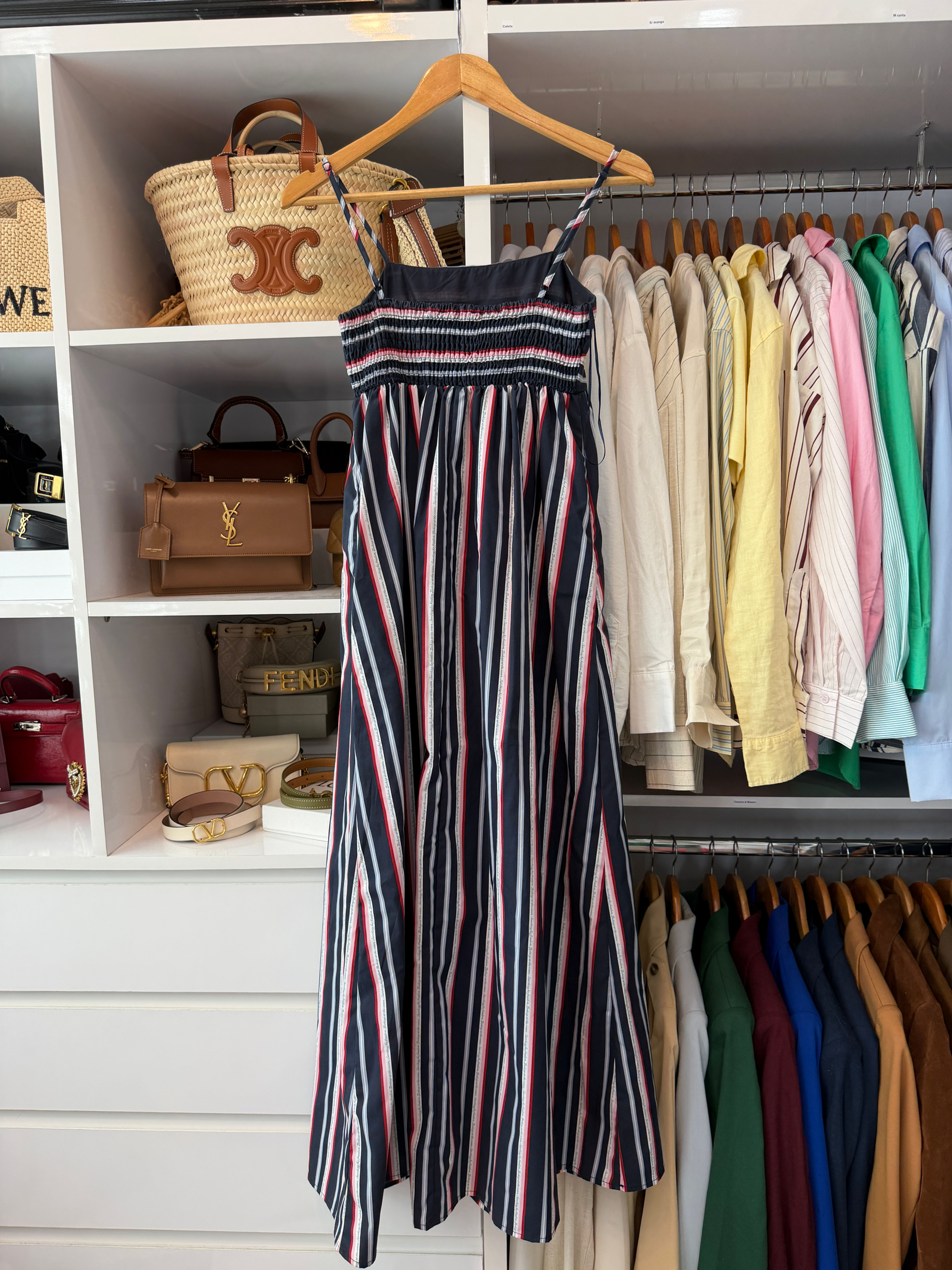 Vestido listras azul