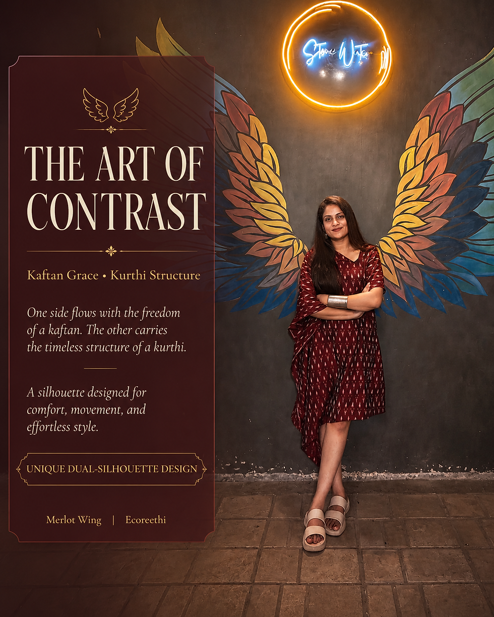 Thumbnail: Merlot Wing - Kurthi Kaftan - Imperfectly Beautiful