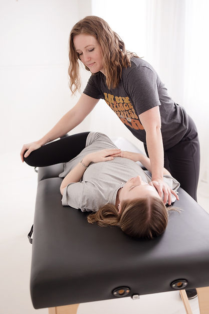 Stretching session at Baseline Massage Therapy in Lebanon, TN