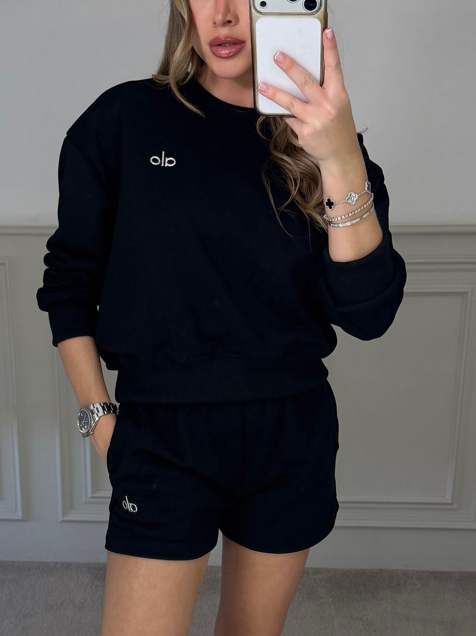 Thumbnail: YOGA Black Shorts & Jumper Two Piece Track Set