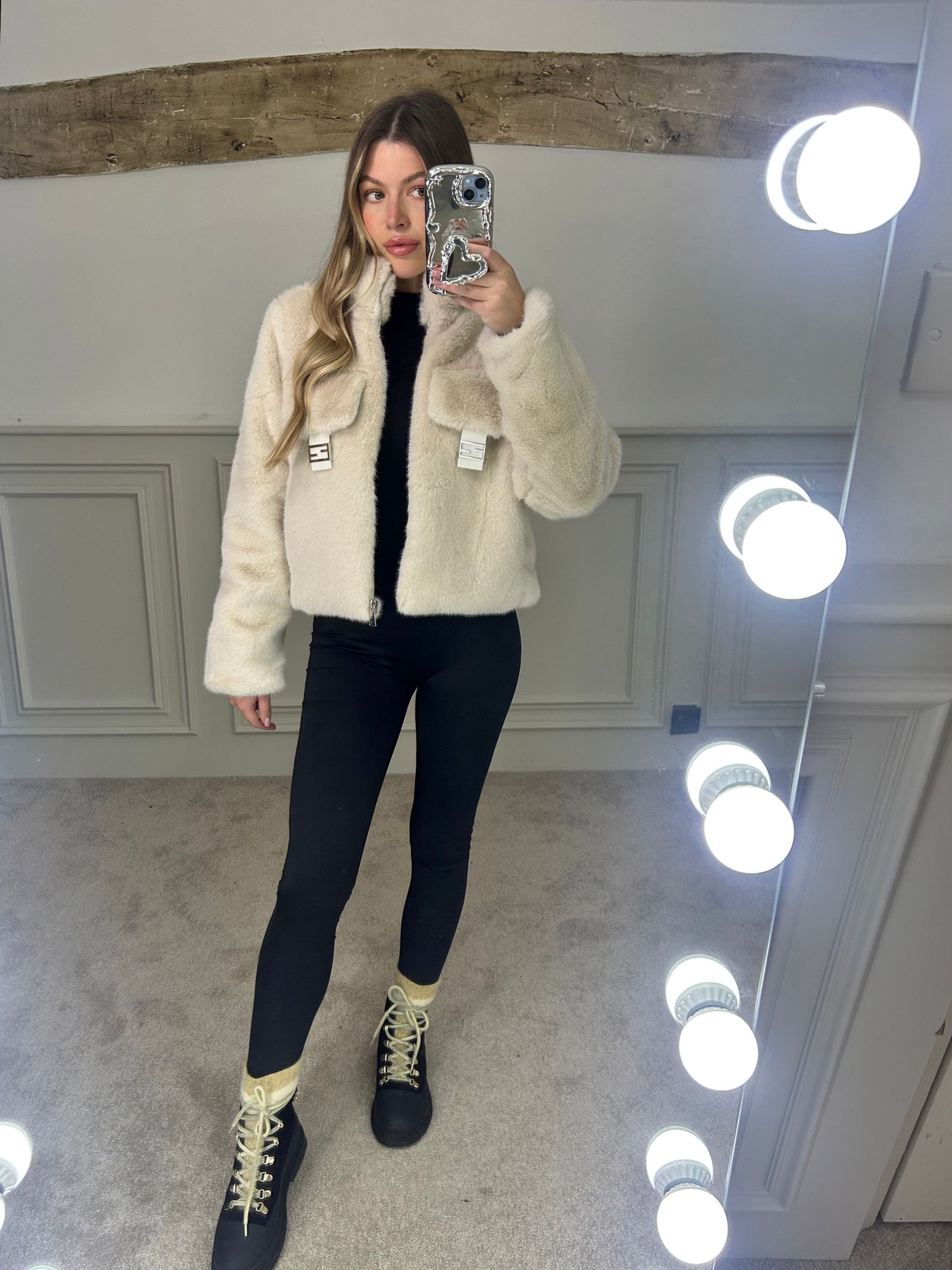 FF Cream Faux Fur Jacket - LIMITED