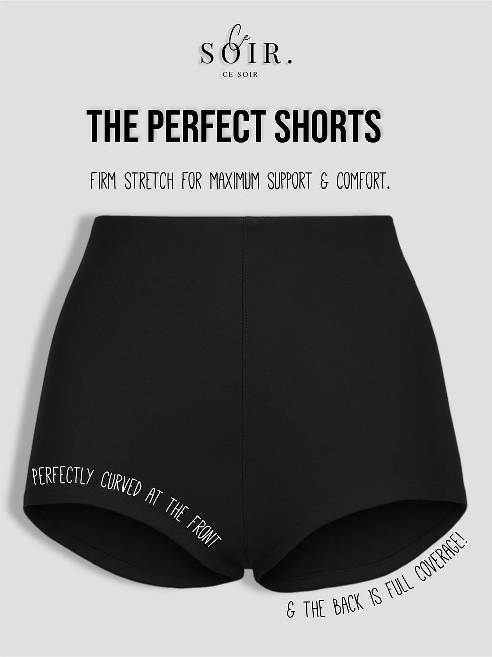 Thumbnail: The PERFECT Illusion Crepe Sculpted Black Full Coverage Shorts