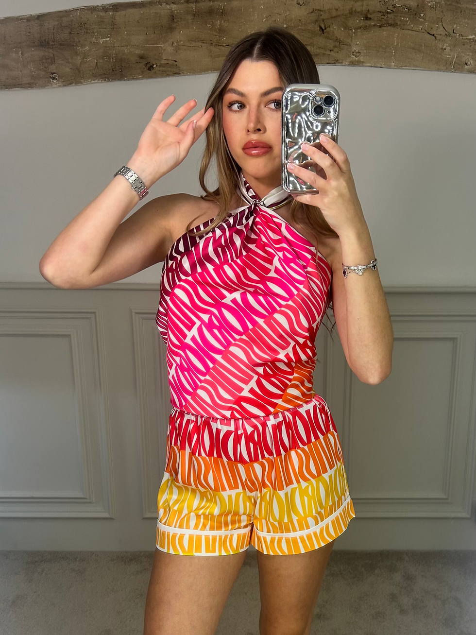 Thumbnail: MISS CD Multicoloured Scarf 90cm - LIMITED 