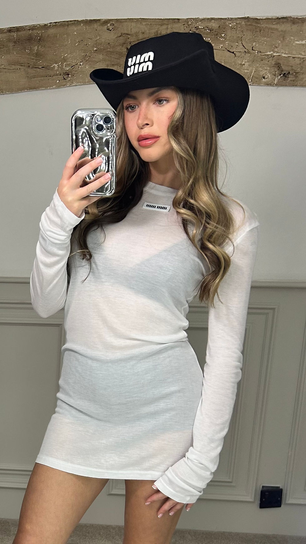 Thumbnail: MIMI Black Denim Sun Cowboy Hat 