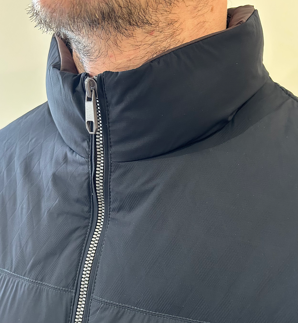 Thumbnail: MENS Fitted Waterproof Coat Dark Navy with Seamless Zip 
