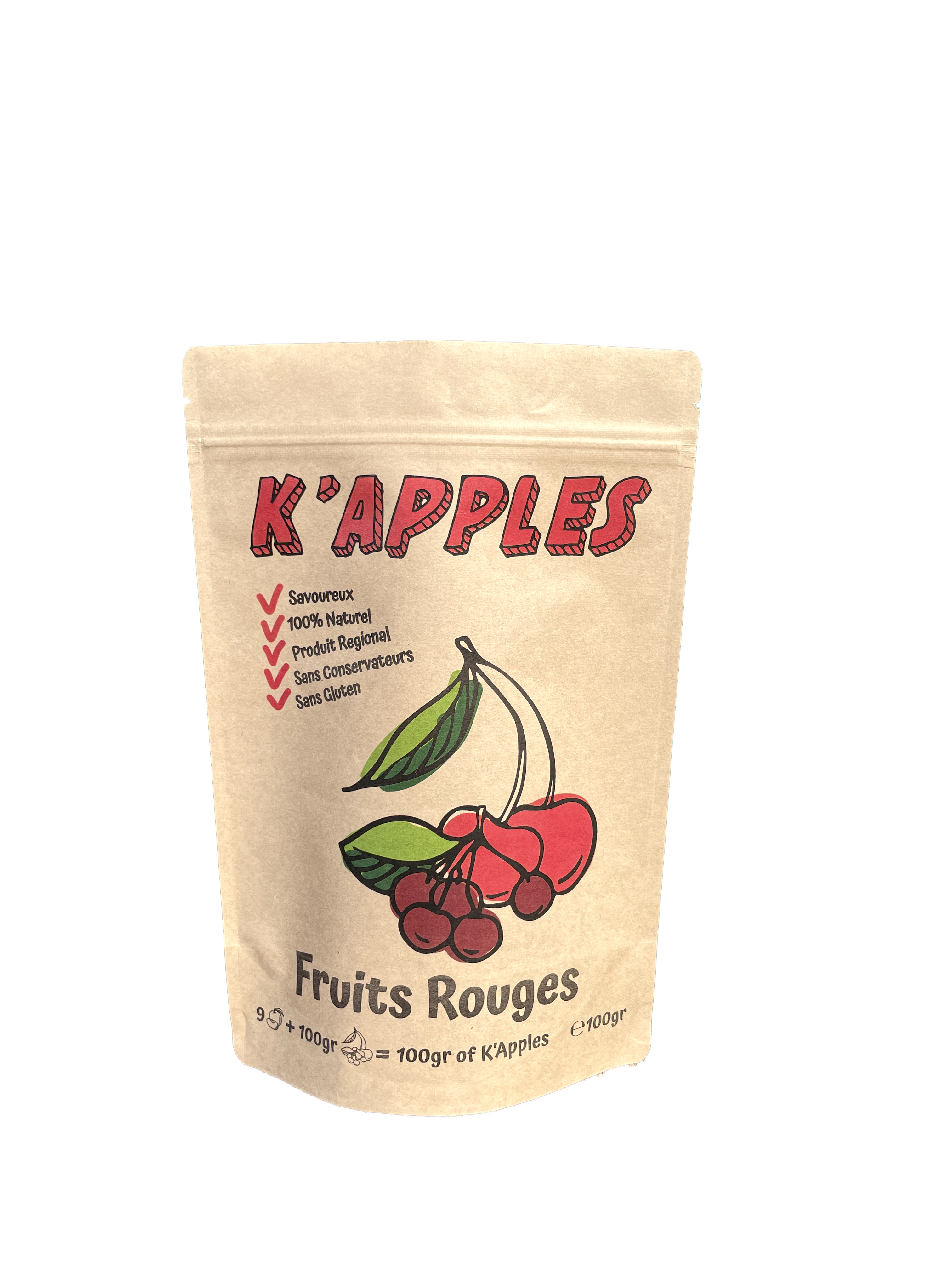 K'Apples with red berries packaging