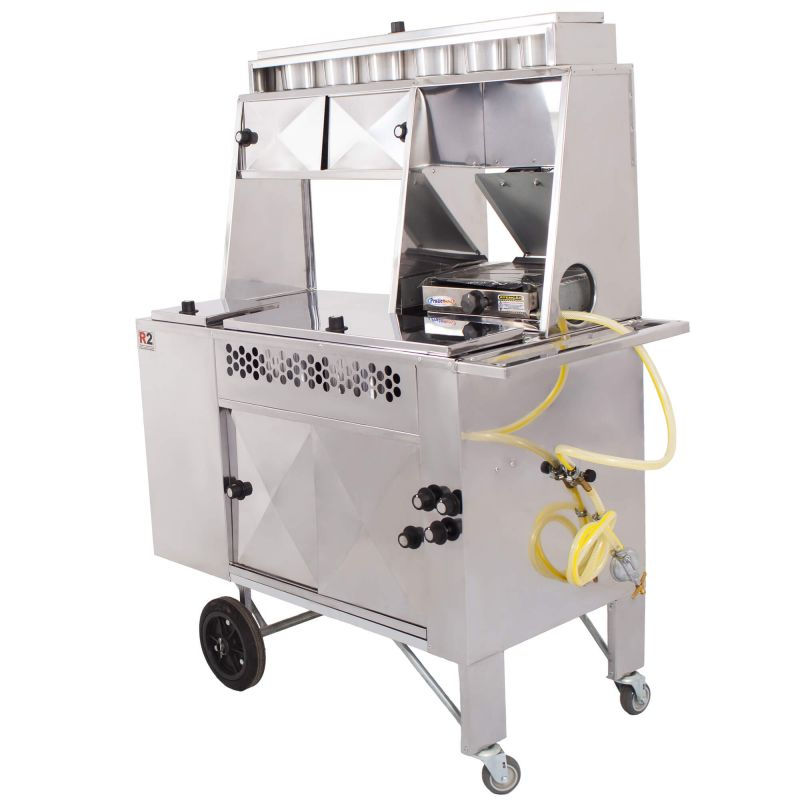 CARRINHO DE HOT DOG C/ CHAPA INOX