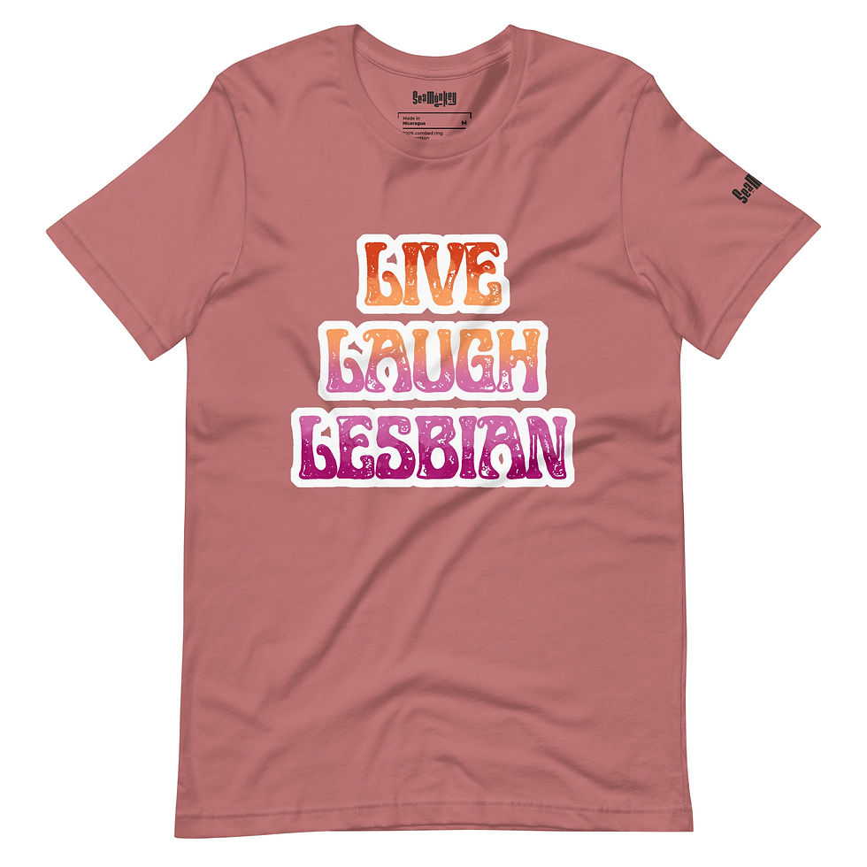 Thumbnail: Live, Laugh, Lesbian, The Gay Agenda - Cotton Graphic Tee