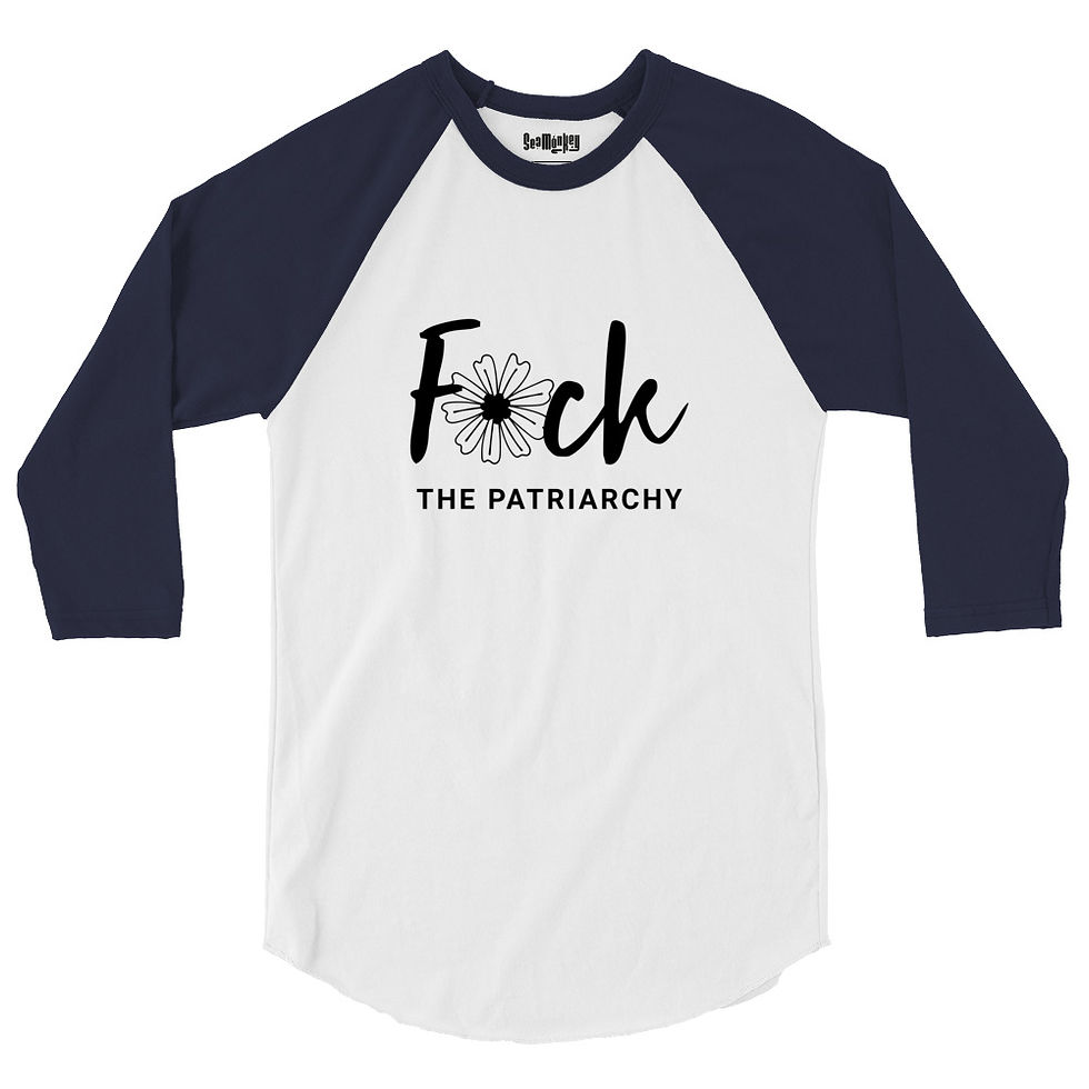 Thumbnail: F#ck The Patriarchy Unisex Classic Baseball Raglan - Light