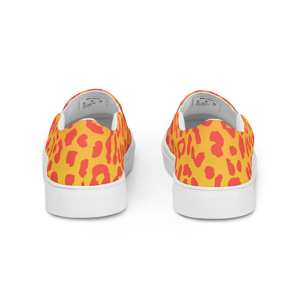 Thumbnail: Neon Leopard - Women’s slip-on canvas shoes