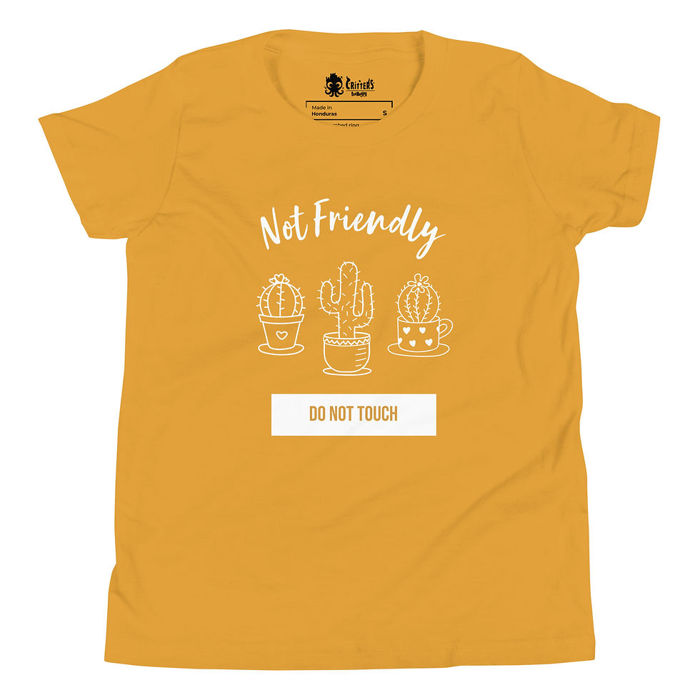 Not Friendly, Do Not Touch - Youth Short Sleeve T-Shirt