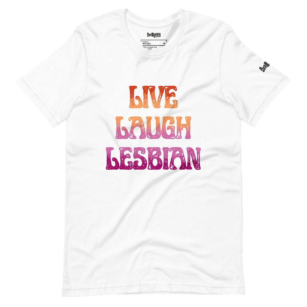 Thumbnail: Live, Laugh, Lesbian, The Gay Agenda - Cotton Graphic Tee