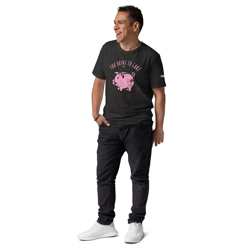 Thumbnail: TO SKINT TO CARE - Unisex organic cotton t-shirt
