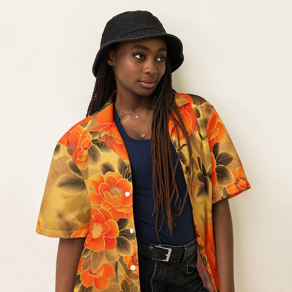 Thumbnail: Golden Hue Unisex button shirt